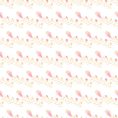 long flower buds seamless repeat pattern