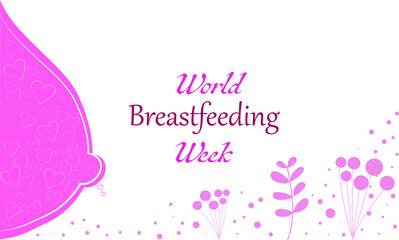 Obraz na płótnie Canvas world breastfeeding week, 1-7 August, Love and maternity concept.