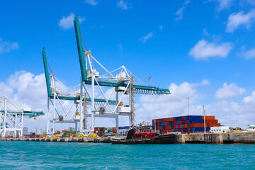 Many containers at Port Miami, one of the largest cargo port