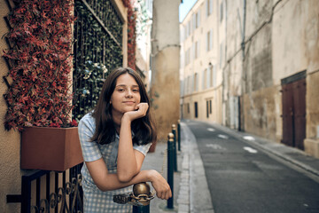 Fototapeta na wymiar Ukrainian girl in France