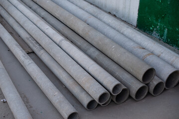 Concrete pipes for water drainage, building materials