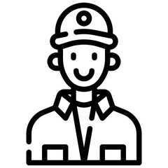 TECHNICIAN line icon,linear,outline,graphic,illustration