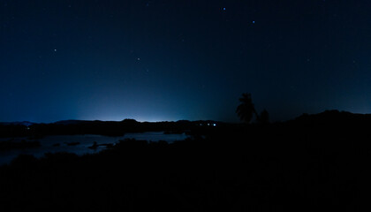 Obraz premium Peaceful nights by the lake