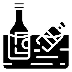PLASTIC BOTTLE glyph icon,linear,outline,graphic,illustration