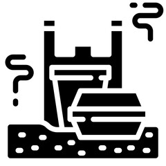LANDFILL glyph icon,linear,outline,graphic,illustration