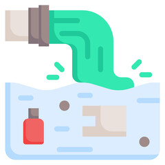 WASTE flat icon,linear,outline,graphic,illustration