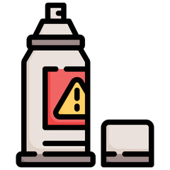 AEROSOL filled outline icon,linear,outline,graphic,illustration