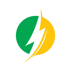 Naklejka premium Lightning Logo vector
