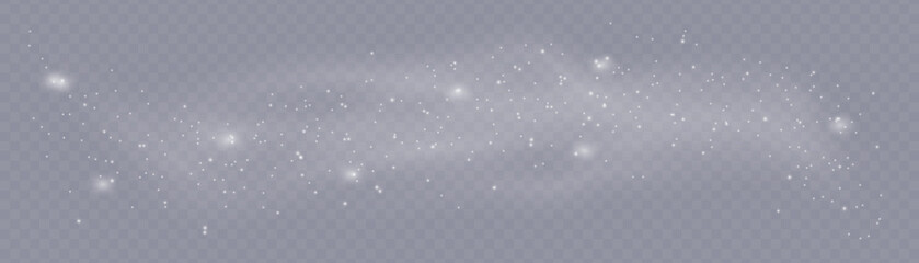 Abstract sparkles isolated on a transparent background. Bokeh lights effect. Vector dust sparks and bright stars shine with special light effect. Christmas sparkling magical. Vector illustration