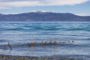 American Nature Landscape Background. Lake Tahoe, California, United States of America.