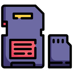 SD CARD filled outline icon,linear,outline,graphic,illustration