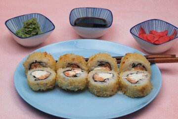 sushi on a plate