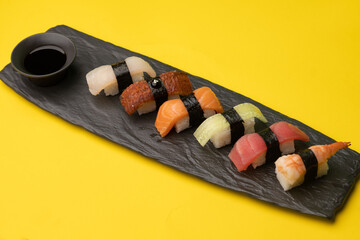 sushi on a plate
