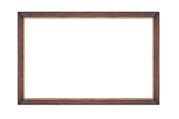 Classic wooden frame isolated on white background