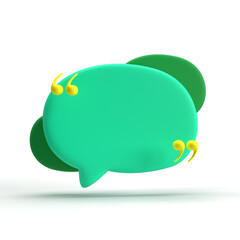 3D Chat Bubbles Minimal Concept of Social Media Messages 3D Illustrations