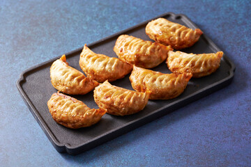 Homemade dumplings on a plate	