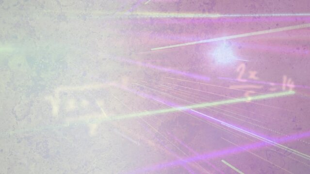 Animation of mathematical equations over light trails