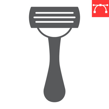 Shaving razor line icon, care and cutter, razor vector icon, vector graphics, editable stroke outline sign, eps 10.