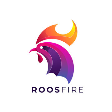 rooster colorful logo