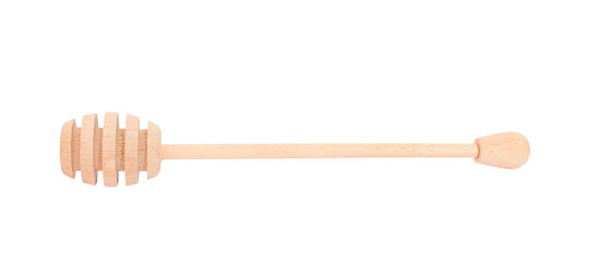isolated wooden stick for honey