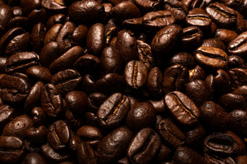 Coffee Beans Top Down View
