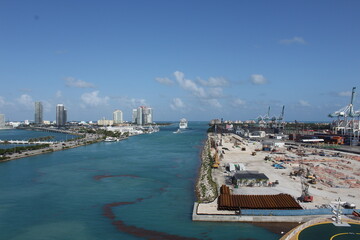 Many containers at Port Miami, one of the largest cargo ports