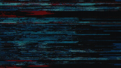 Glitch noise static television VFX pack. Visual video effects stripes background, CRT tv screen no signal glitch effect - 512402378
