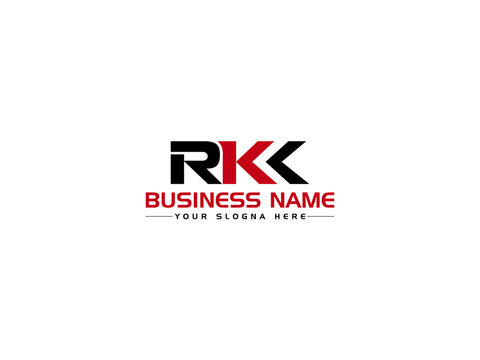 Monogram RKK Logo Letter Vector, Creative RK Logo Icon Design For Any Type Of Business Or Brand