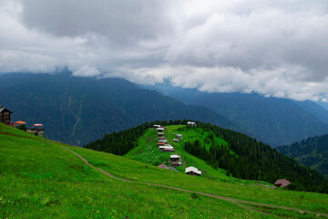 Obraz premium Pokut Plateau Rize Camlihemsin, Pokut plateau in the Black Sea and Turkey. Rize, Turkey. 