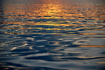 Sunset on The river Water