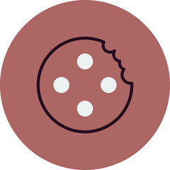 Marie Biscuit With Bite Icon