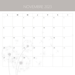 French November 2023 calendar