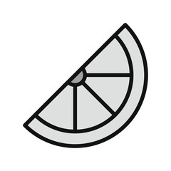 Inclined Slice Of Lemon Icon