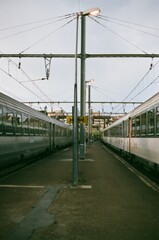 Fototapeta premium train in the city