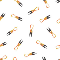 seamless pattern of thread trimming scissors, vector illustration