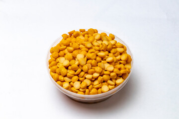 Toor Dal close-up photo With White Background