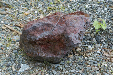 Natural mineral - piece of Hematite iron ore, haematite stone.