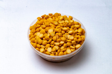 Toor Dal close-up photo With White Background