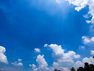 blue sky and clouds