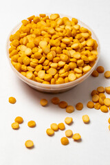 Toor Dal close-up photo With White Background