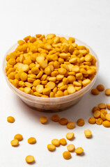 Toor Dal close-up photo With White Background