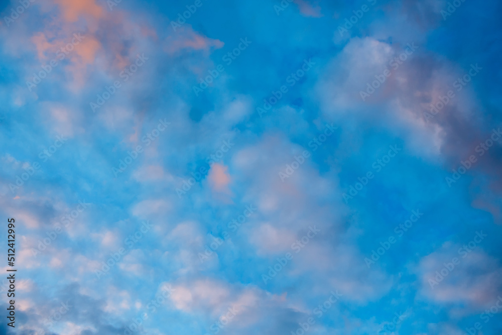 Canvas Prints sunset sky with pink clouds