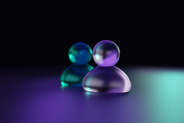 3d rendering, abstract image of a person