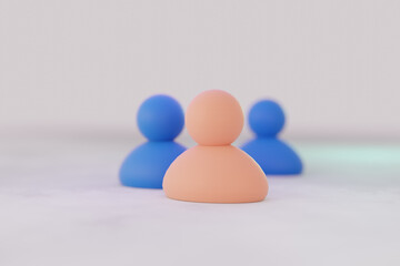 3d rendering, abstract image of a person