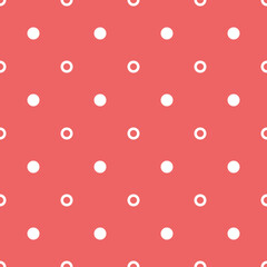 Vector seamless polka dots pattern. Simple design for wrapping paper, wallpaper, textile, stationery.