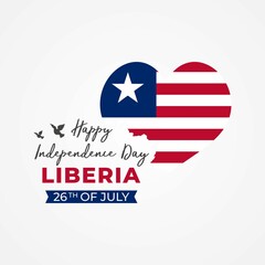 Happy Liberia Independence Day, Liberia independence day, designs for posters, backgrounds, cards, banners, stickers, etc