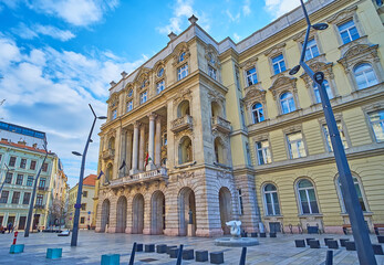 Eotvos Lorand University building in Pest, Budapest, Hungary