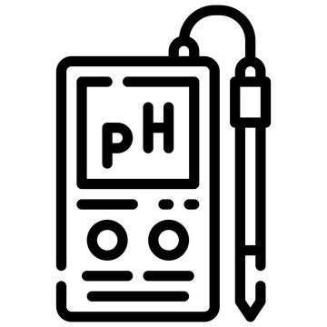 PH METER line icon,linear,outline,graphic,illustration