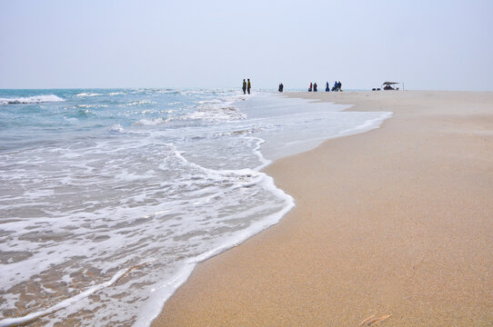 Dhanushkodi Beach lies on the tip of the Rameswaram island in India