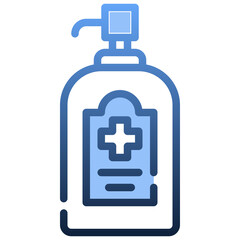 HYDROALCHOLIC GEL Gradient icon,linear,outline,graphic,illustration